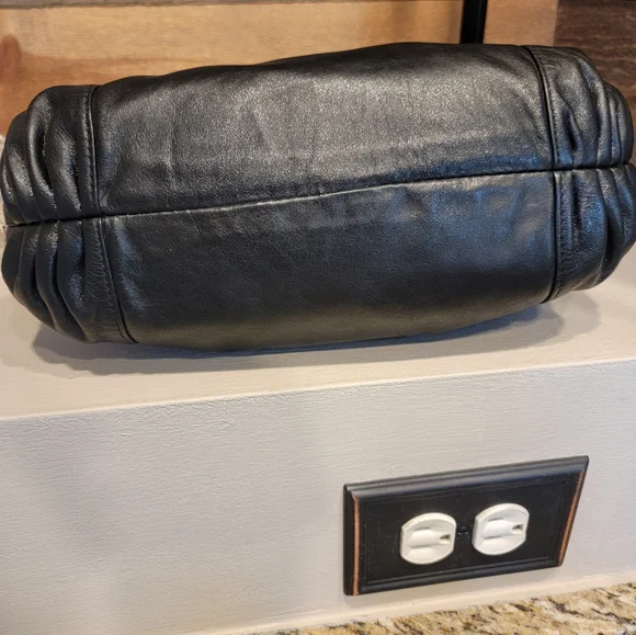 Coach Black Leather Poppy Shoulder Bag - Picture 5 of 7